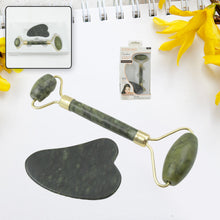 Jade Roller & Gua Sha Set – Natural Face Massager for Anti-Aging, Glowing Skin & Face Shaping (1 Pc)