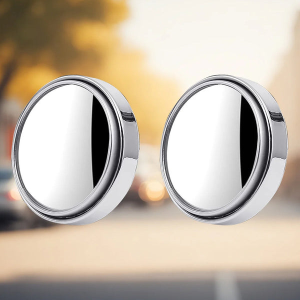 Car Blind-Spot Side Mirror Silver Frame - (2 Pc / Set)