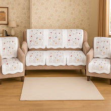 Elegant Leaf-Pattern Sofa Runner - (Set / 230x28 Inch)