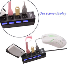 4-port USB hub with Ecom_shiva switches and LED indicators