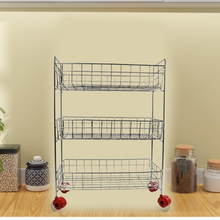 3-Tier Stainless Steel Kitchen Trolley , Fruit & Vegetable Rack