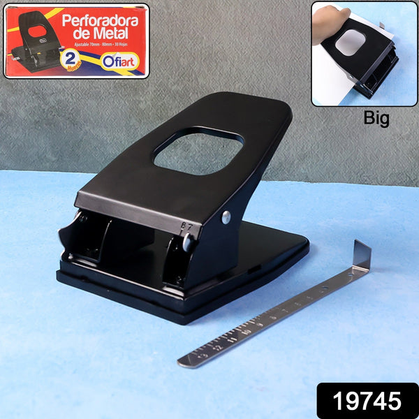 Heavy-Duty Metal 2-Hole Paper Punch Machine (2 Pc)