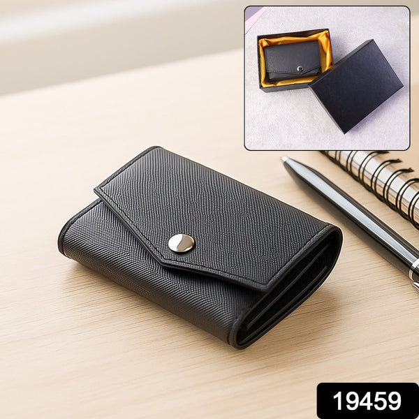 Premium Compact Multi-Card Wallet with Secure Snap Closure