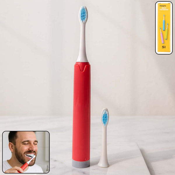 Battery-Operated Electric Toothbrush with Replaceable Head (Mix Color / 1 Pc)
